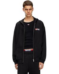 DIESEL - Zip-Up Hoodie With Embroidery - Lyst