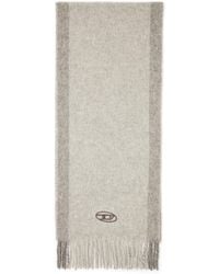 DIESEL - Wool-Blend Scarf With Contrast Stripes - Lyst