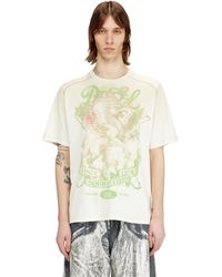 DIESEL - T-Shirt With Griffin Print - Lyst