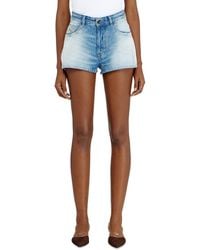 DIESEL - Wide Denim Shorts - Lyst