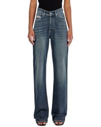 DIESEL - Regular Jeans High Waist 1971 D-Sent, Dark, Button Fly - Lyst