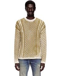 DIESEL - Reverse-Print Cable-Knit Jumper - Lyst