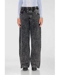 DIESEL - Sweatpants With Denim Effect - Lyst