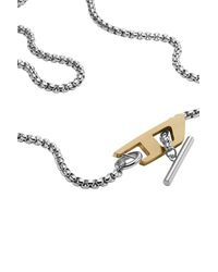DIESEL - Two-tone Stainless Steel Choker Necklace - Lyst