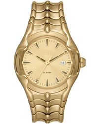 DIESEL - Vert Three-hand Date Gold-tone Stainless Steel Watch - Lyst