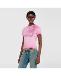 DIESEL - Slim T-Shirt With Dévoré Phoenix - Lyst