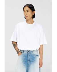 DIESEL - Cotton T-Shirt With Oval D Logo And Graphic - Lyst