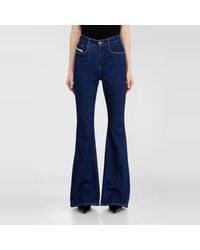 DIESEL - Vaqueros Bootcut Cintura Alta 1973 D-Partt, Azul Oscuro, Cremallera - Lyst