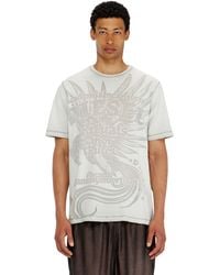 DIESEL - Jersey T-Shirt With Embossed Graphic - Lyst