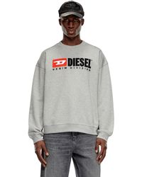 DIESEL - Sweatshirt With Denim Division Logo - Lyst