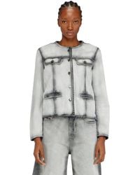 DIESEL - Jacke Aus Weichem Skeleton-Denim - Lyst