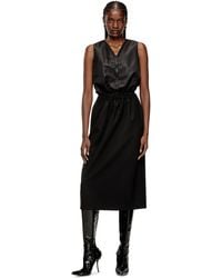DIESEL - Robe midi avec jupe en laine - Lyst