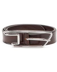 DIESEL - 3 Cm Breiter Gürtel Aus Gewachstem Leder Mit D-Logo-Schnalle - Lyst
