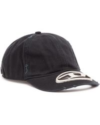 DIESEL - Baseball Cap With Metal Oval D Plaque - Lyst