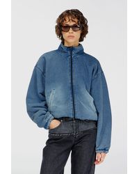 DIESEL - Sweat Jacket With Denim Effect - Lyst