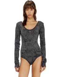 DIESEL - Open-Back Bodysuit With Utilitarian Print - Lyst