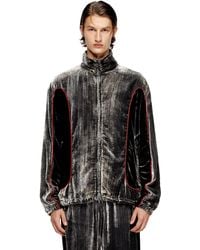 DIESEL - Trackjacke Aus Behandeltem Samt - Lyst
