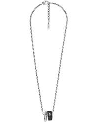DIESEL - Stainless Steel Necklace And Earring Set - Lyst