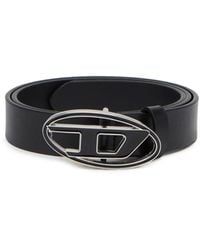 DIESEL - Logo-buckle Leather Belt - Lyst