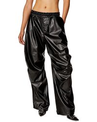 DIESEL - Oversized Cargo Pants In Coated Fabric - Lyst