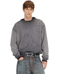 DIESEL - Sudadera Con Estampado Devoré - Lyst