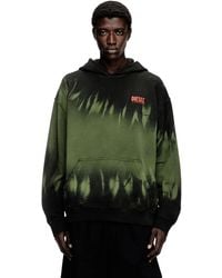 DIESEL - Sweat-shirt à capuche tie-dye avec logo imprimé - Lyst
