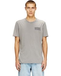 DIESEL - Acid-Wash T-Shirt With Raw Edges - Lyst