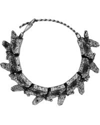 DIESEL - Bracciale Con Componenti Color Argento - Lyst