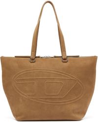 DIESEL - 1Dr Dome-Suede Tote With Oval D Logo - Lyst