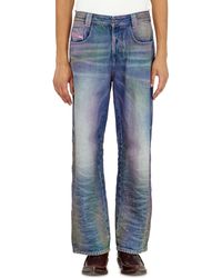 DIESEL - Relaxed Jeans High Waist 1982 D-Hakou, Colored, Button Fly - Lyst