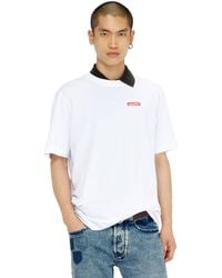 DIESEL - Cotton T-Shirt With Logo Patch - Lyst
