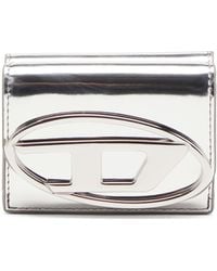 DIESEL - Tri-fold Wallet In Mirrored Leather - Lyst
