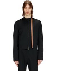 DIESEL - Tailored Jacket With Biker Neck Strap - Lyst