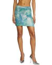 DIESEL - Metallic Solarised Ribbed-Knit Mini Skirt - Lyst