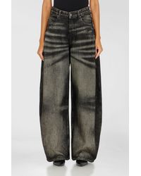 DIESEL - Relaxed Jeans High Waist 1987 D-Khelz, /Dark, Button Fly - Lyst