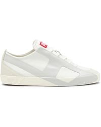 DIESEL - S-Slante-D-Baskets en daim et cuir avec logo D - Lyst