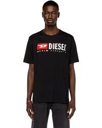 DIESEL - T-Shirt mit Peel-off-Buchstaben - Lyst