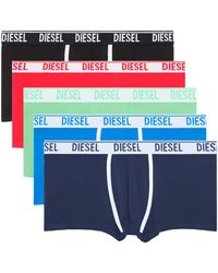 DIESEL - Five-pack Of Mix-colour Boxer Briefs - Lyst