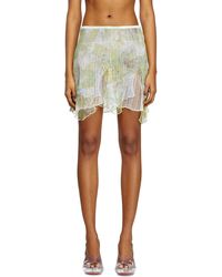 DIESEL - Floral Knitted Skirt With Distressing - Lyst