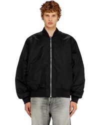 DIESEL - Padded Bomber Jacket With Oval D Embroidery - Lyst