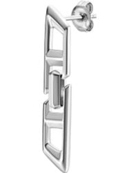 DIESEL - D Logo Sterling Drop Earring - Lyst