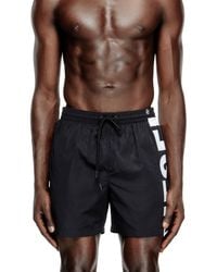 DIESEL - Pantaloncini Da Mare Con Maxi Logo - Lyst