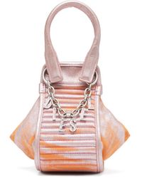 DIESEL - D-vina-xs-handbag In Bicolour Coated Denim - Lyst