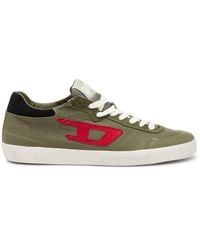 DIESEL - S-leroji Low-distressed Sneakers In Leather And Suede - Lyst