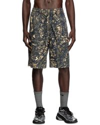 DIESEL - Knee-Length Shorts With Camo Print - Lyst