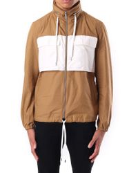 KENZO Men's Windbreaker Jacket Datk Camel - Multicolour