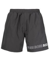 BOSS by HUGO BOSS - Repeat Logo Recycled Swim Shorts - Lyst