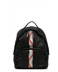Paul Smith Synthetic Recycled-polyseter Swirl Backpack in Black Womens Backpacks Paul Smith Backpacks 