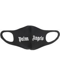 Palm Angels Unisex Logo Face Mask - Black