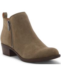 lucky brand basel bootie suede